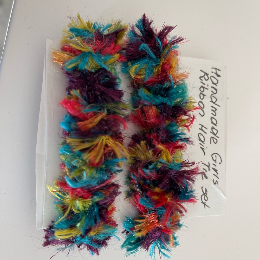 Handmade Girls Ribbon Hair Tie set